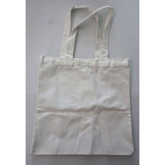 Halara Unisex White Reusable Canvas Top Handle Tote Bag w/Terrycloth Headband - Picture 2 of 5